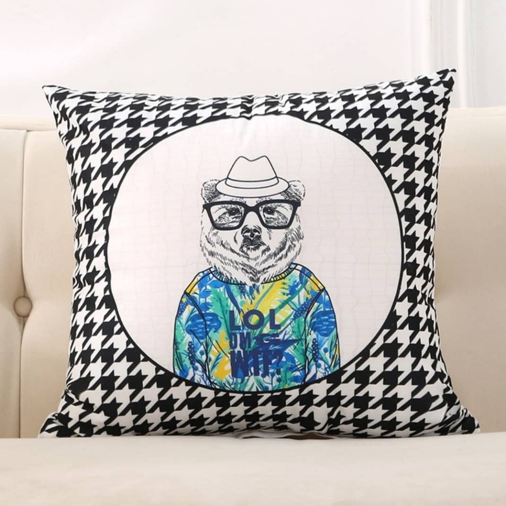 Cool Bear Pillow Cover